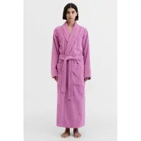 Tekla Unisex Classic Bathrobe Magenta Maat: XXL | Badjassen Outlet | Unisex | Roze