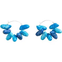 White Stuff Camellia Resin Earring Blue Multi Maat: OS | Oorbellen Outlet | Dames | Blauw