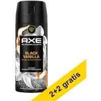 Axe Aanbieding: 4x Fine Fragrance Collection Black Vanilla deodorant & body spray (150 ml)