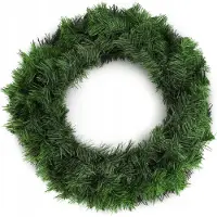 Kadax Kerstkrans van pvc-kunststof, kerstkrans voor deur, adventskrans, deurkrans voor Kerstmis, kunstdennenkrans, tafelkrans (Lisa 45 cm)