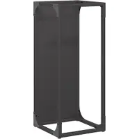 vidaXL Brandhoutrek 25x25x60 cm koudgewalst staal zwart