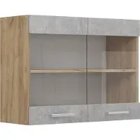 Vicco R-Line Glazen keukenkast – 80 cm Beton