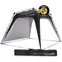 DS Produkte WAAR MORGEN Lumaland Buitenpaviljoen 2,5 x 2,5m | Waterdicht & UV-bescherming | Robuust tent voor kamperen en feesten | Pop-up tent | Zwart *B-artikel*