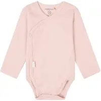 Noppies baby overslagromper Narellan lichtroze Meisjes Stretchkatoen V-hals - maat 50