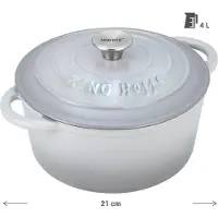 KINGHOFF 1520 - gietijzeren braadpan - Ø21 cm - 2.4L - grijs - emaille