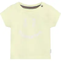 Noppies baby T-shirt lichtgeel Jongens Stretchkatoen Ronde hals Tekst - maat 74