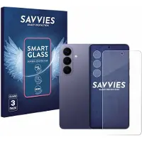 Savvies 3 Stuks Screenprotector - geschikt voor Samsung Galaxy S26 (Voor+Camera) - beschermfolie glas transparant