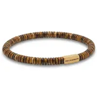 Steel & Barnett - Kralenarmband Heren - Tijgeroog - Maat S