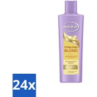 Andrélon 24 x – Shampoo – Stralend Blond – 250 ml - Blond Haar - Glans - Highlights - Stralend Blond Haar - Blonde Kleur