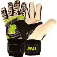 Real Space + (Limited Edition) Keepershandschoenen Kinderen - Wit / Zwart / Fluo Groen | Maat: 7