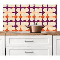 KitchenYeah Spatscherm keuken 120x60 cm - Kookplaat achterwand Modern - Patroon - Kleurrijk - Muurbeschermer - Spatwand fornuis - Hoogwaardig aluminium