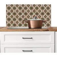 KitchenYeah Spatscherm keuken 90x45 cm - Kookplaat achterwand Motief - Patroon - Kleurrijk - Muurbeschermer - Spatwand fornuis - Hoogwaardig aluminium