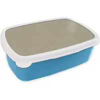 MuchoWow Broodtrommel Blauw - Lunchbox Taupekleur - Gewolkt textuur - Natuurlijk - Brooddoos 18x12x6 cm - Brood lunch box - Broodtrommels voor kinderen en volwassenen