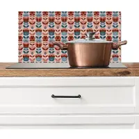 KitchenYeah Spatscherm keuken 70x30 cm - Kookplaat achterwand Vintage - Motief - Kleurrijk - Muurbeschermer - Spatwand fornuis - Hoogwaardig aluminium