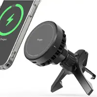 Ringke Qi2 Peltier - Magnetische Telefoonhouder Ventilatierooster Auto - Compatibel met MagSafe - Ingebouwde Koelventilator - Zwart