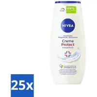 Nivea 25 x - Douchegel - Crème Protect & Dexpantenol - Unieke Crème Geur - 250 ml - Douchegel - Huidverzorging - Vitamine C - Vitamine E - Dexpanthenol