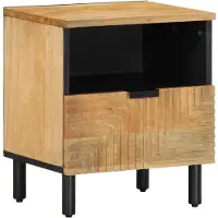 vidaXL Nachtkastje 40x33x46 cm massief mangohout bruin
