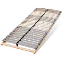 Coemo EasyLat Stijve Lattenbodem 80x200 cm – 5-zone lattenbodem met 28 verende houten latten, stabiele middenband voor optimale ondersteuning, stil, duurzaam, geschikt voor veel matrassen