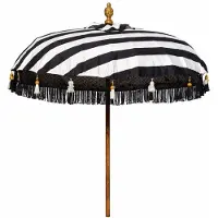 Van der leeden Parasol Bali Zwart/Wit - Ø185cm