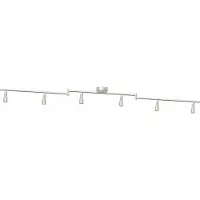 vidaXL Plafondspot met schijnwerpers Nikkel 176,5 x 9,5 x 14 cm Staal