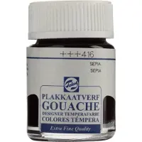 Talens Plakkaatverf Extra Fijn - 16 ml Sepia 416 Flacon - Sterk gepigmenteerde matte verf