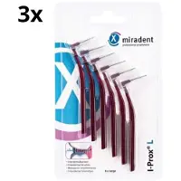 Miradent Interdentale Ragers I-Prox L 0,8 mm Bordeaux 3x 6 stuks