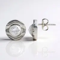 Cavill - 925 Sterling Zilver Zilveren Oorbellen met 1,784 ct Witte Topaas Fancy Cut - Elegante Braziliaanse Edelstenen - MONOSONO COLLECTION