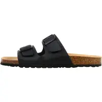 The Divine Factory Muiltjes 'Noga Mistral Edge Leder-Pantoletten' zwart