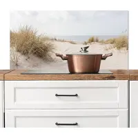KitchenYeah Spatscherm keuken 100x50 cm - Kookplaat achterwand Wolken - Duinlandschap - Zand - Muurbeschermer - Spatwand fornuis - Hoogwaardig aluminium
