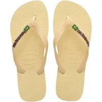 Havaianas Teenslippers 'BRASIL' bruin / lichtgeel