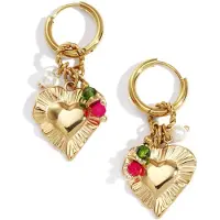 Yehwang Heart Happy Geboorte oorbellen - September - Verkleurt Niet - Cadeau - Goudlief