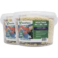 Famiflora Multimix Colstipo Vijvervoer - 2x 3L (265g) - Drijvende Mix met Spirulina - Voor Goudvissen & Koi - Kleurversterkend - Drijvend vijvervoer - Mix van 3 formules: pond stock, sticks & colour