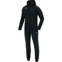 Jako - Hooded Tracksuit Classico Woman - Polyesterpak met kap Classico - 46 - Zwart