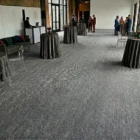 Floordirekt Op Maat Hemaakt Tapijt Sintra - Voor Evenementen & Beurzen - Onderhoudsvriendelijke Loper - Voor Beurzen & Evenementen - Grijs Gevlekt - 200 x 300 cm