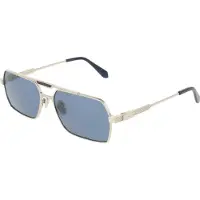 Ferragamo Zonnebril - - SF332S - Titanium - Aviator 61 mm - Blauwe glazen