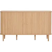 Ebuy24 Dressoir Nikko - Naturel - Schuifdeuren - 140x40x79cm