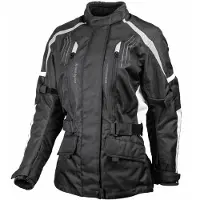 GMS Dayton Damen motorjas, textiel, zwart/grijs, maat XS
