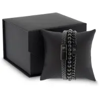 Steel & Barnett - Geschenkset Heren - Triple Set Black Editions - Zwart - Maat S