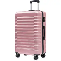 YONSLY Handbagage Koffer - 76 x 49 x 29 cm - 98 L - Cijferslot - 360° Draaibare Wielen - Grote Trolley - Roségoud