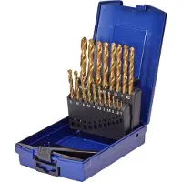 SW-Stahl 81519L spiraalborenset HSS-G TiN, 19-delig in patentcassette, van 1-10 mm