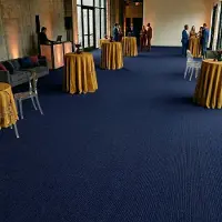 Floordirekt Op Maat Hemaakt Tapijt Sintra - Voor Evenementen & Beurzen - Onderhoudsvriendelijke Loper - Voor Beurzen & Evenementen - Donkerblauw - 200 x 100 cm