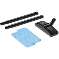 Techweise - Dweilset voor TS Compact Handstoomreiniger - 2 Verlengpalen - 1 Vloermop - 2 Dweildoeken