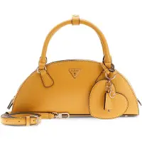 GUESS handtas schoudertas Isobel Dome Satchel Amber donkergeel