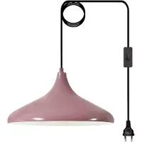 Bamyum Champion Hanglamp Met Stekker Industrieel Metaal Ø35 cm, 450 cm Snoer, Vintage Hanglamp, E27 Pendellamp
