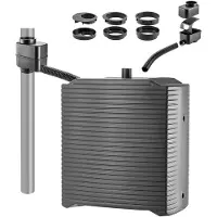 Kadax Regenton, modulaire regenwatertank voor tuin, weerbestendig regenvat 126 liter, waterverzamelaar, regencontainer van kunststof, watervat (antraciet + verzamelaar)