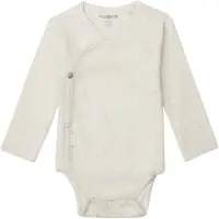Noppies baby newborn romper Nono van katoen Ecru Jongens Stretchkatoen V-hals - maat 44