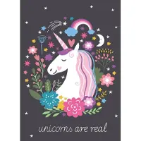 BrandMac fleece deken Unicorns are Real - 100 x 140 cm
