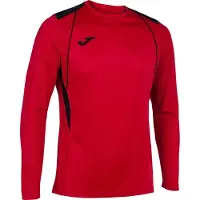 Joma Championship VII Voetbalshirt Lange Mouw Kinderen - Rood / Zwart | Maat: 128
