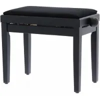 Quiklok PB010BKS Piano Bank – Verstelbaar 480-570 mm, Fluwelen Zitting, Mat Zwart