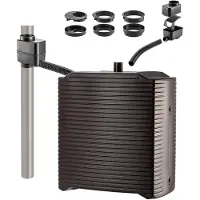 Kadax Regenton, modulaire regenwatertank voor tuin, weerbestendig regenvat 126 liter, waterverzamelaar, regencontainer van kunststof, watervat (mokka + verzamelaar)